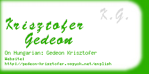 krisztofer gedeon business card